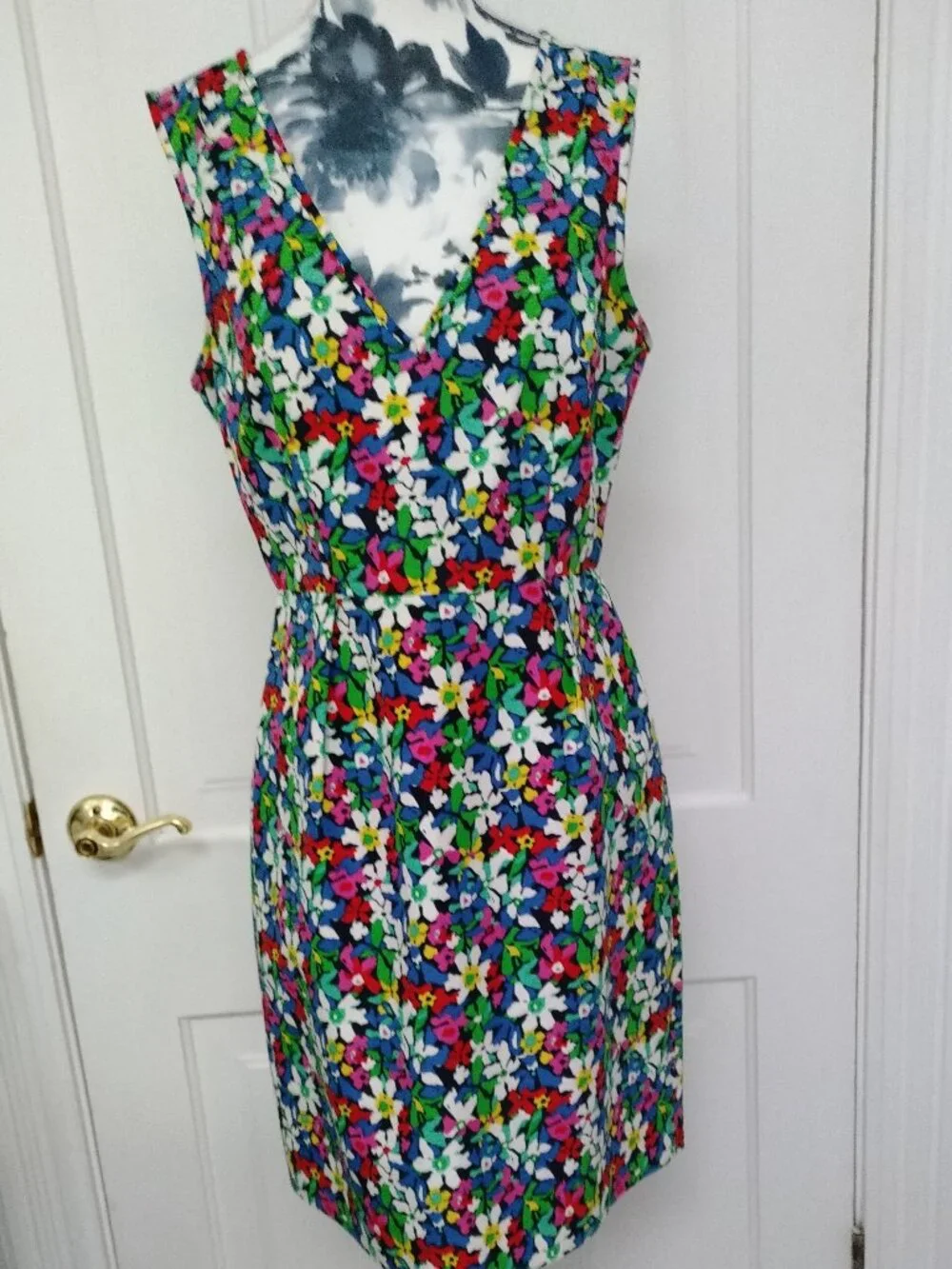 Kate Spade Mira in Full Bloom Dress Floral Multicolour Cotton & Silk - Picture 1 of 13